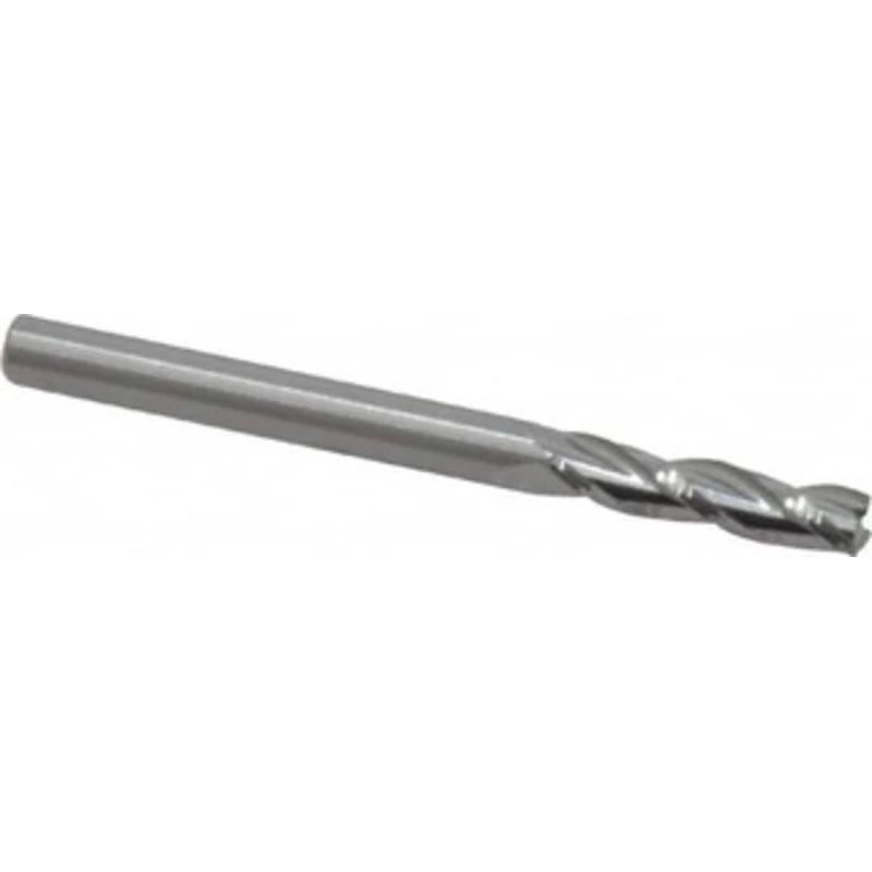 OSG 1 per Side 1/4 Small End Diam 3-1/4 LOC 3-Flute Cobalt Tapered Square End Mill Uncoated, 3/8 Shank Diam, 5 OAL, 2...